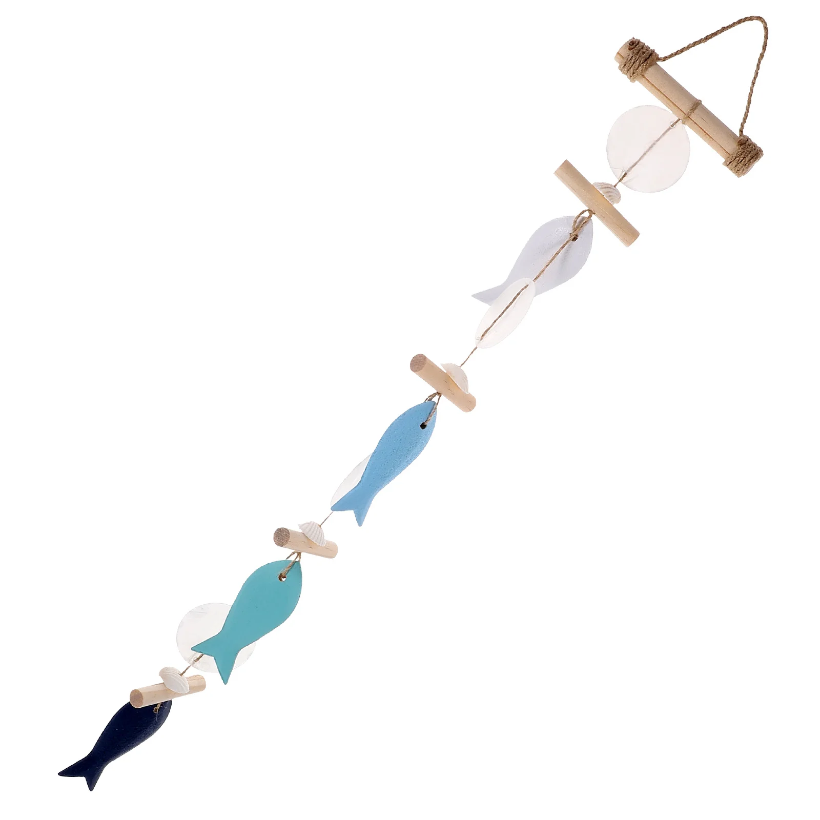 

Fish Shell Wind Chime Hanging Pendant for Garden Balcony Patio Indoor Outdoor Home Decor Soothing Wind Sound Ornament