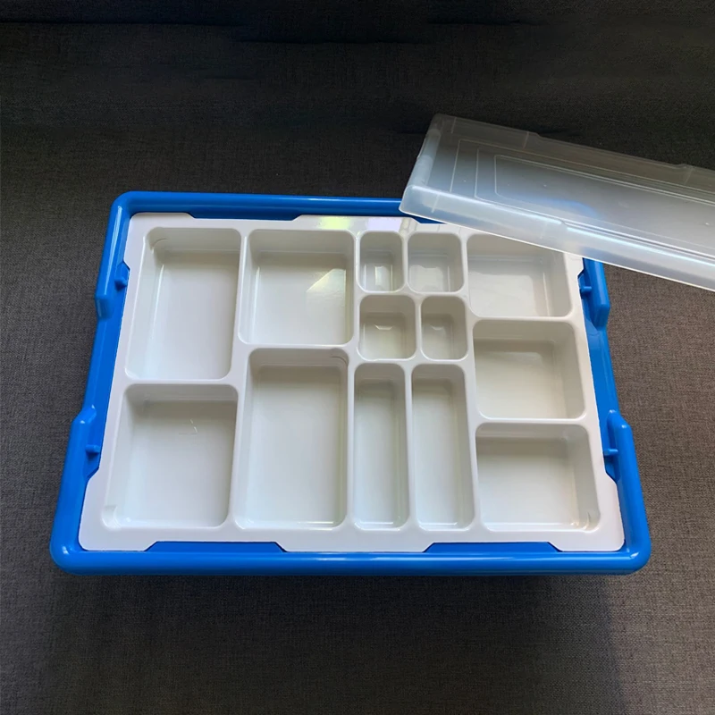 NEW Medium Storage Bin with White Sorting Tray 13 Cups and Storage Bin Lid fit for WeDo 2.0 Building Blocks Set 45300 Brikcs Toy