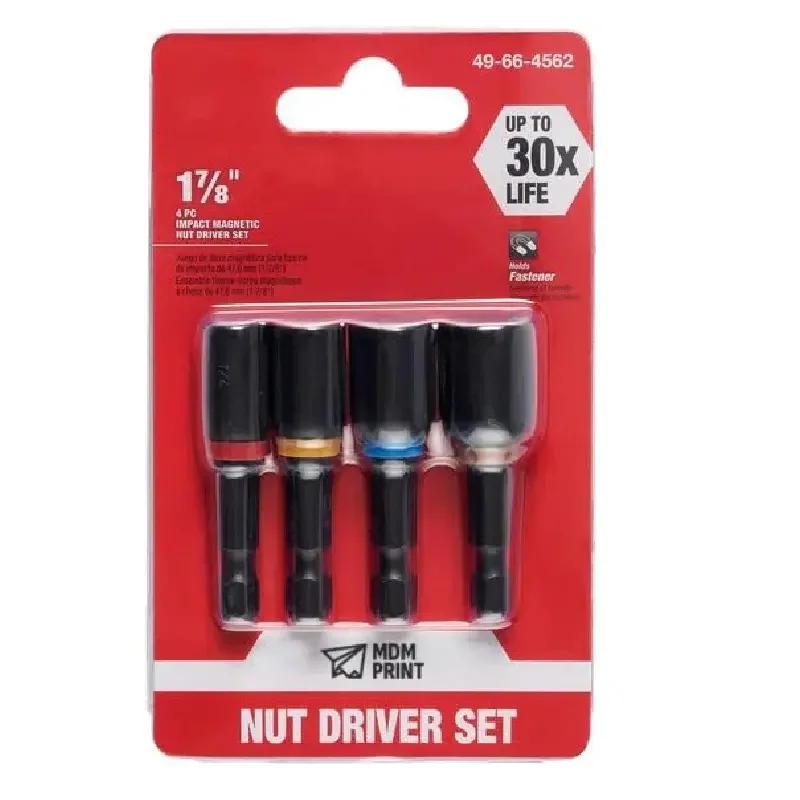 

SHOCKWAVE Magnetic Nut Driver Set, 1 7/8 in L, 4-Piece