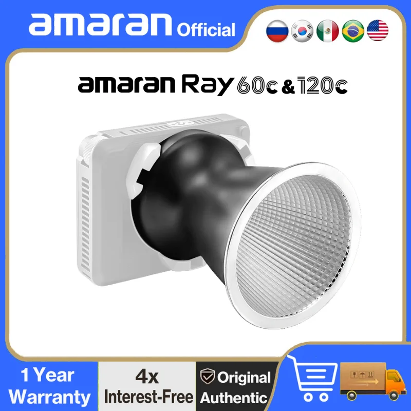 【NEW】amaran Mini Reflector  for amaran Ray 60c & 120c 14.5cm (5.71in) Bowens Mount by Aputure