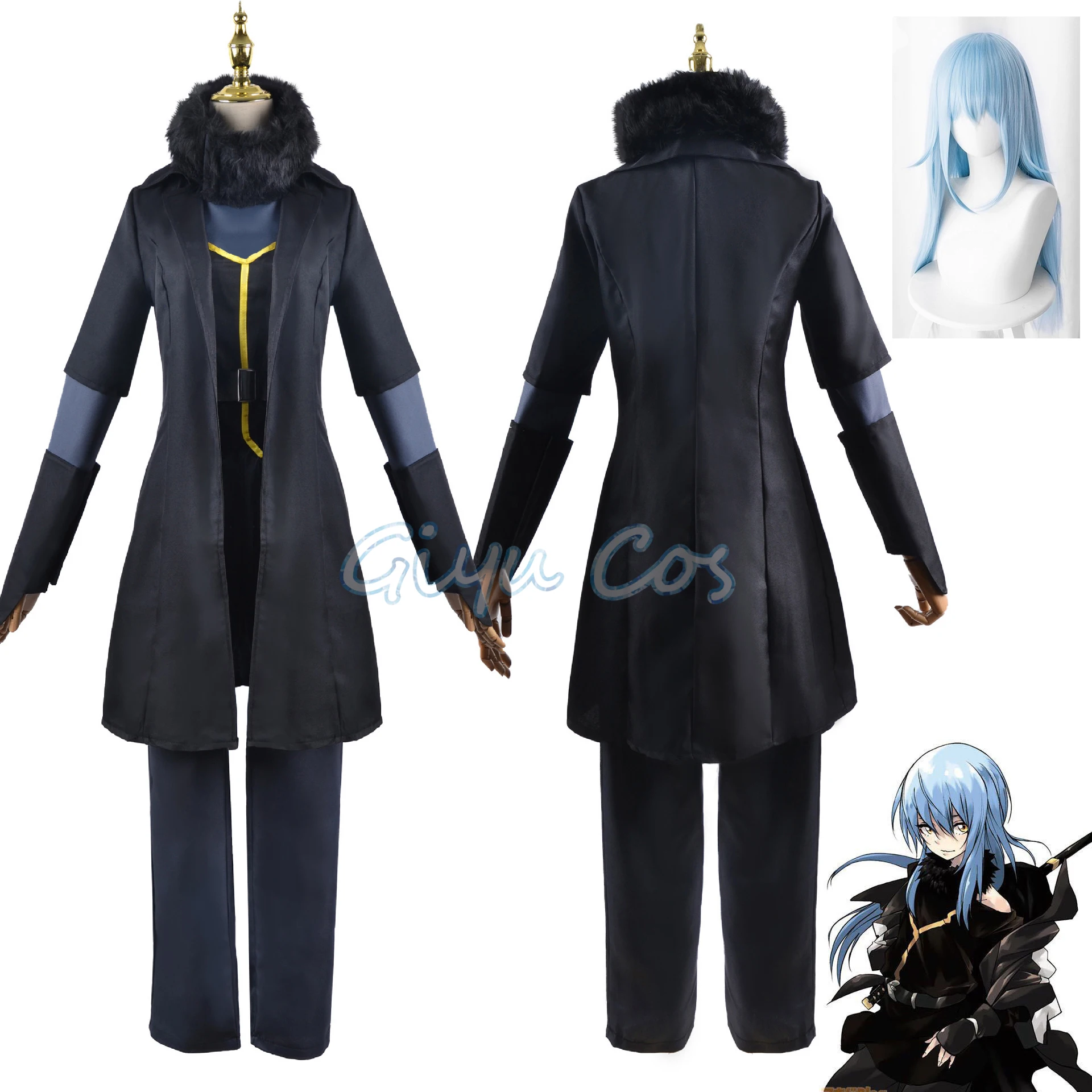 

Rimuru Tempest Cosplay Costume That Time I Got Reincarnated as a Slime Carnival Uniform Anime Halloween Costumes Game