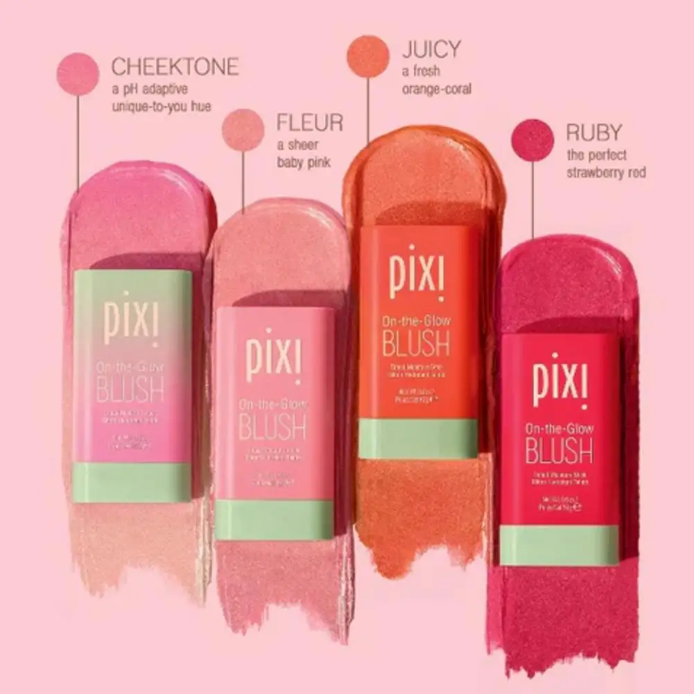 PIXI 3-in-1 Cheek Lip Tinted Moisture Blush Stick Silky Brighten Blush Cream Blusher เครื่องสําอางหลอด Matte Contour แต่งหน้า