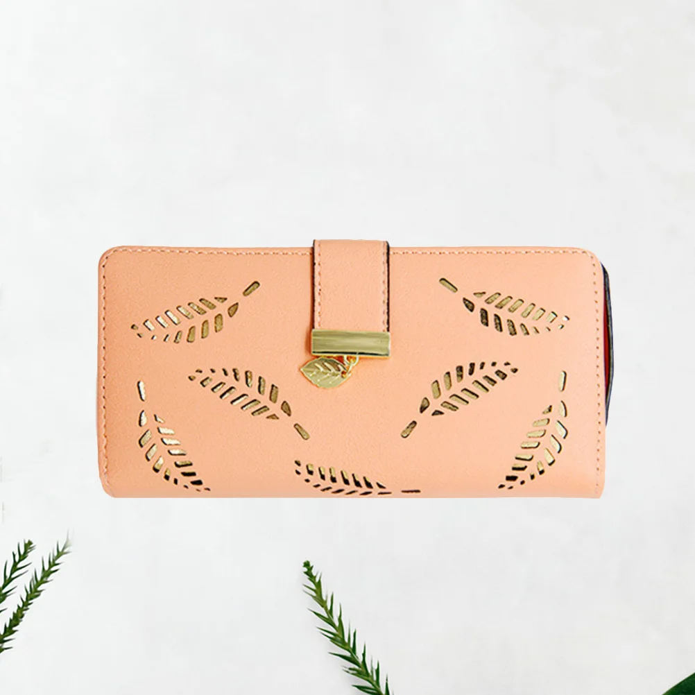 محفظة PU بسحاب قابلة للطي باللون الوردي، منظم محفظة للعملات المعدنية الصغيرة للنساء، حقيبة مريحة للتسوق المدرسي اليومي