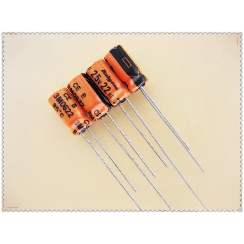 20PCS/100PCS Rubycon old model orange TWL 22uF/25V22uF low leakage Audio capacitor 5x11mm