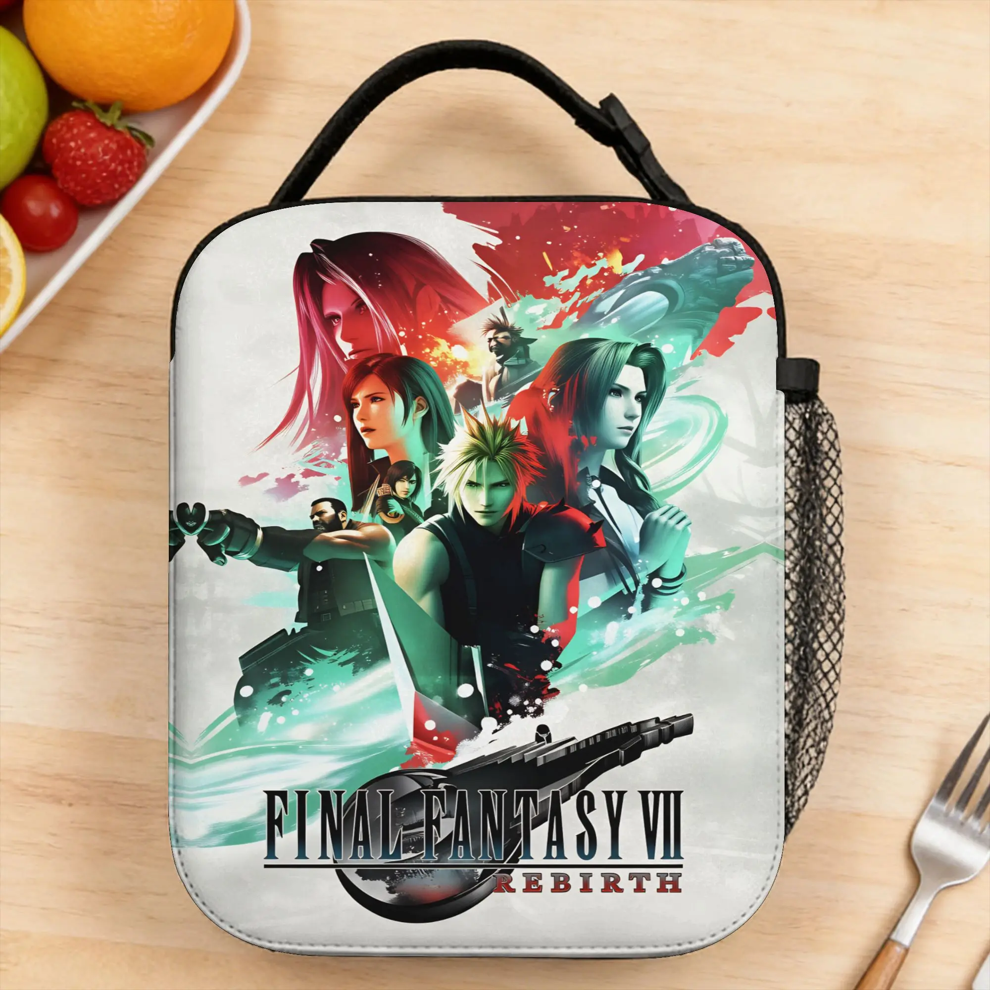 Tifa Lockhart-Final Fantasy 7 Ff7Remake Ffvii Final Lunch Bag Casual Lunch Box For Child Travel Cooler Bag Tote Food Bags