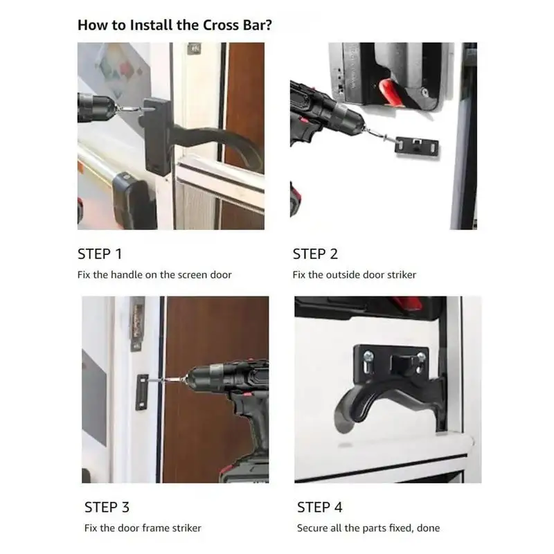 طقم مقبض لمجموعة مقبض اليد اليمنى Rv للأجزاء الخارجية لباب شاشة Rv وملحقات الأجهزة والأثاث لمحرك المقطورة