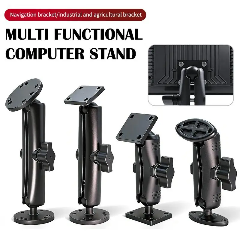 Aluminum Double Ball Arm Mount Support AMPS Round Plates Double Socket Arm Adapters For Drill-down Mounting