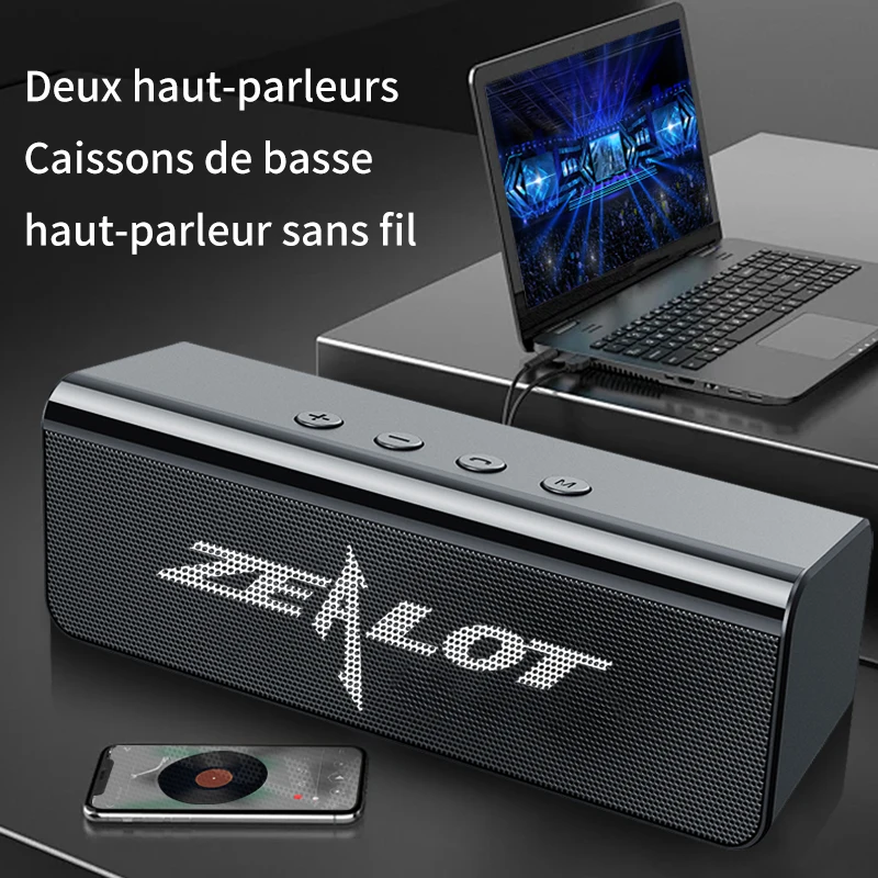 Zealot-Haut-parleur sans fil portable, caisson de basses extérieur, TWS, batterie 1800mAh, stéréo puissant, basses en plein air Câble de charge,