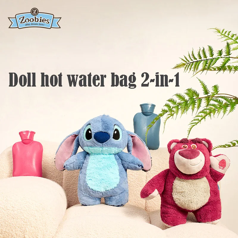 Disney Anime Plush Hot Water Bottles Reusable Winter Hand Warm Cute Portable Rubber Christmas Gifts for Boys Girls Girlfriend