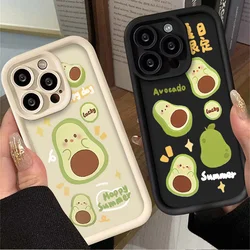 Cartoon Cute Avocado Case for Xiaomi Redmi Note 13 12 11 Pro Plus 4G 5G 12S 11S 10S 10 9 9S 8 12C 13C A3 TPU Protective Printing