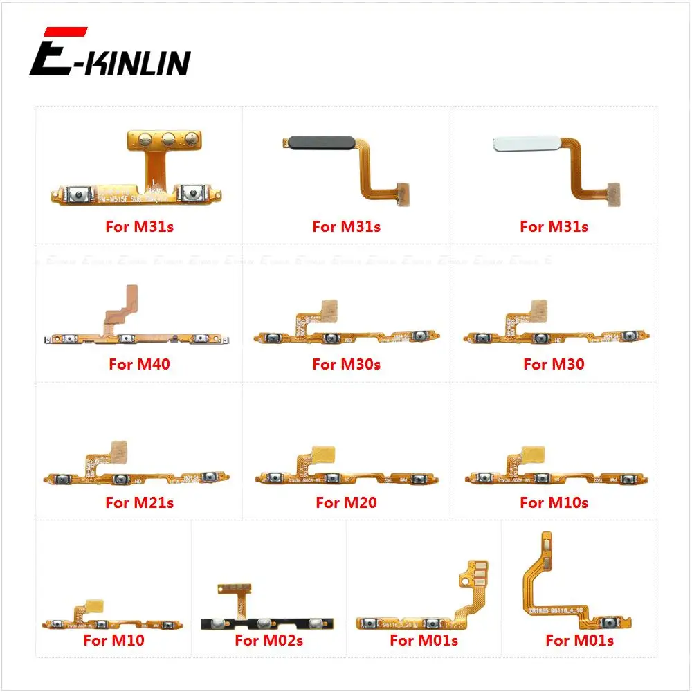 Power On Off Button Volume Switch Key Control Flex Cable Parts For Samsung Galaxy M10 M20 M30 M40 M01s M02s M10s M21s M30s M31s