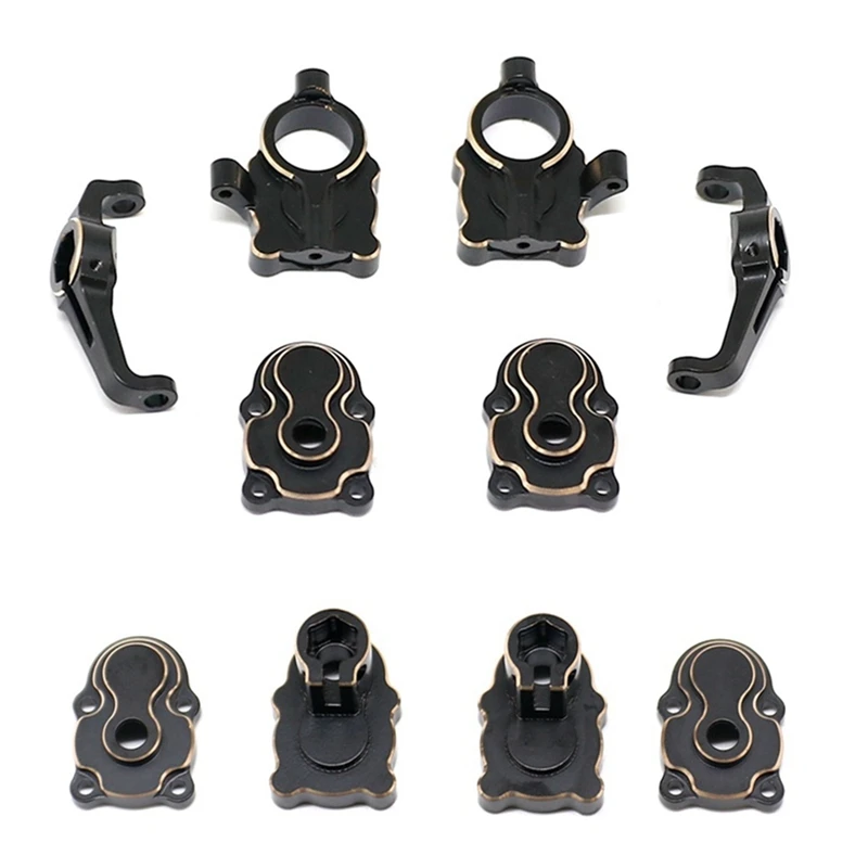 For FMS FCX24 Brass Front And Rear Steering Knuckle Hub Carrier Portal Housing Counterweight 1/24 RC Crawler Car Parts