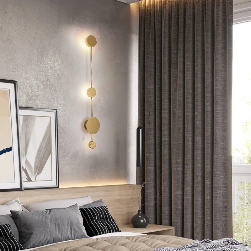 Nordic postmodern master bedroom LED wall lampbedroom bedside lampcreative  corridor background wall decorative light