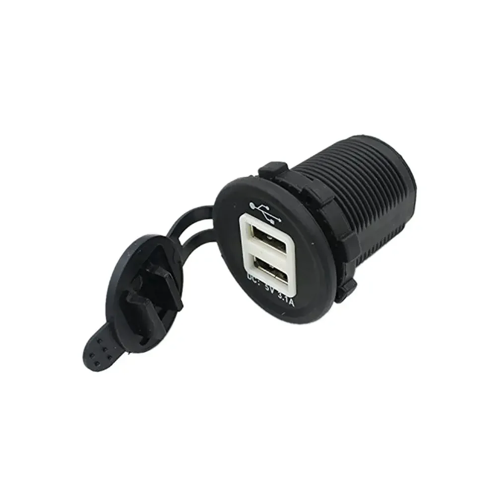 Waterproof Dual 2 USB Outlet 1A & 2.1A Port Socket Charger Power Adapter For Car Boat Motorcycle 12 volt Outlet LED