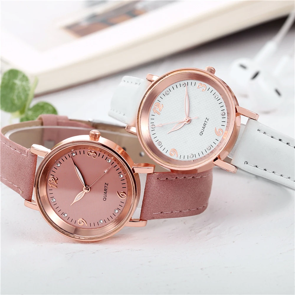 Women Watch Simple Vintage  Casual  Leather Band New Strap Dress  Ladies Analog Quartz Wristwatch