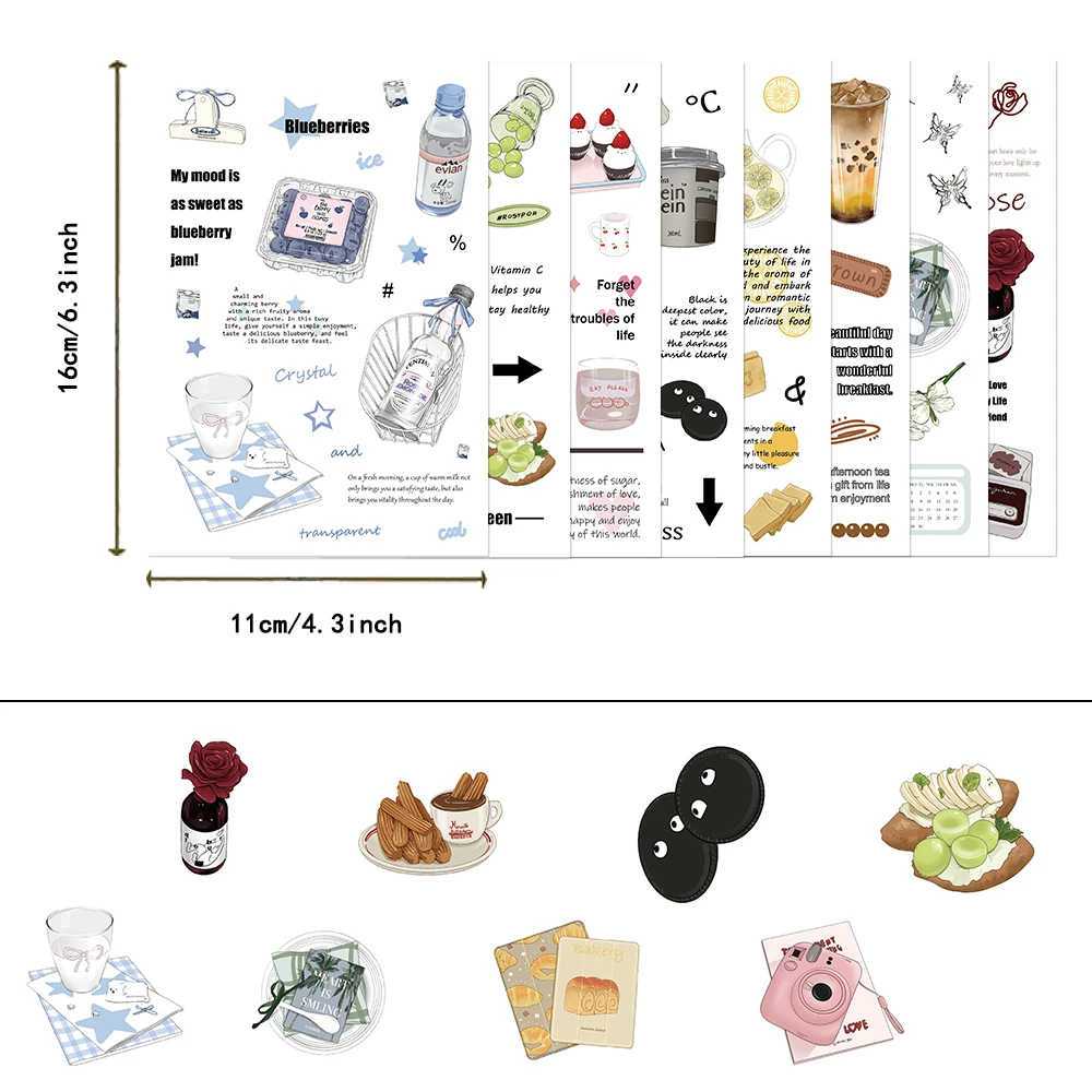 8PCS Weekend Convenience Store Stickers DIY Skateboard Guitar Suitcase Freezer Motorcycle Graffiti Decal Waterproof Sticker