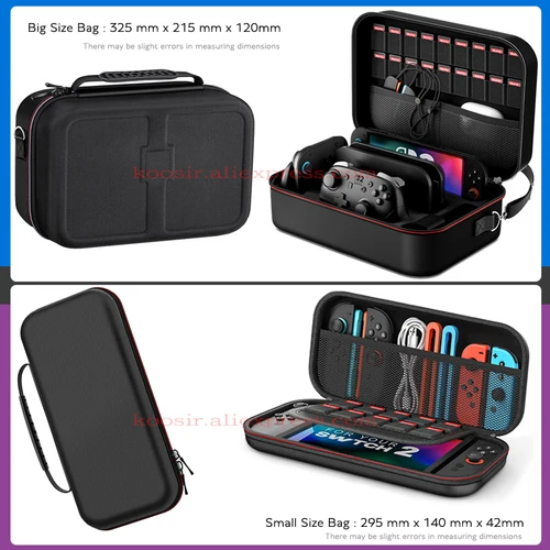 Imagen 2 del producto Estuche de almacenamiento de transporte de viaje para Nintendo Switch 2 2025, el más nuevo accesorio Switch 2 bolsa de mensajero grande dura protectora portátil
