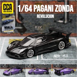 CCA 1/64 Series Pagani Zonda Revolucion Racing Toy Car Model Diecast Miniature Free Wheels Collection Gift for Children Boys Kid