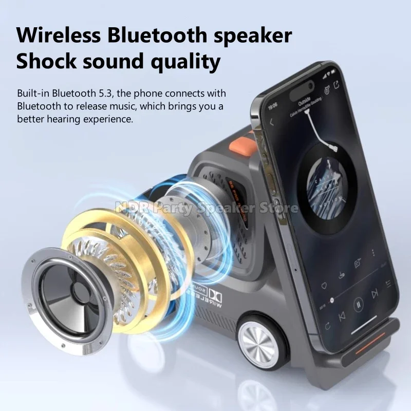 Wielofunkcyjna bezprzewodowa ładowarka biurkowa 5 w 1 Głośniki Blue Tooth Zestaw słuchawkowy 9 V/2 A Uniwersalna podstawka do szybkiego ładowania