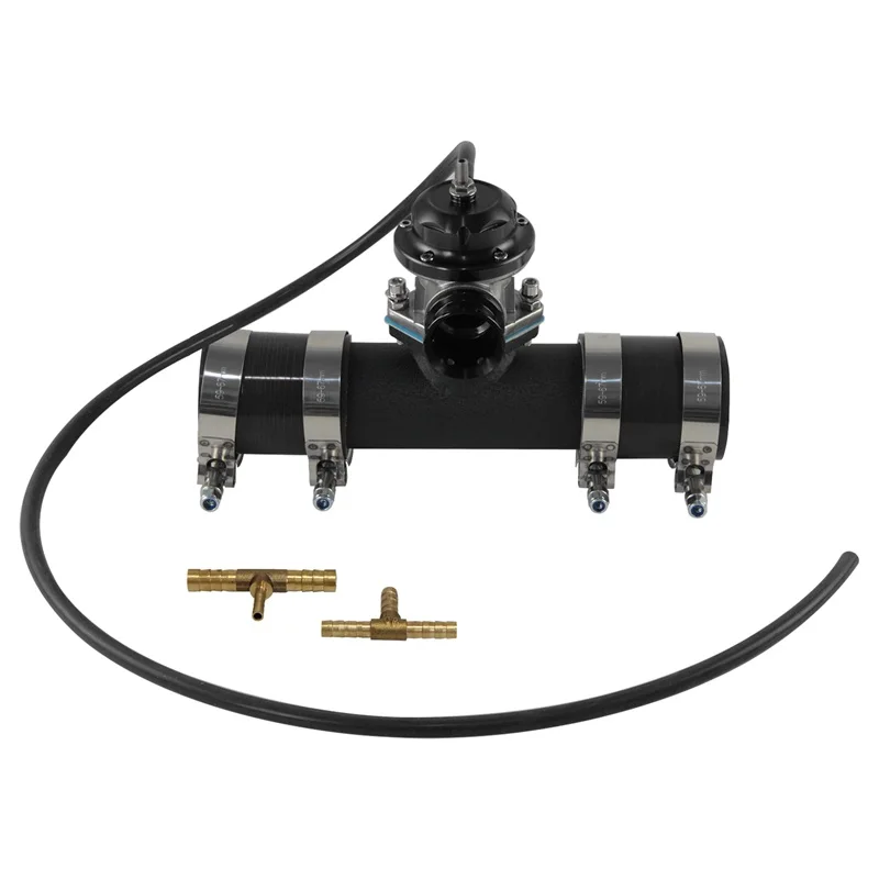 

10PSI Blow Off Valve BOV +Type RS 2.25" 57mm Flange Pipe Adapter Silicone Hose Kit