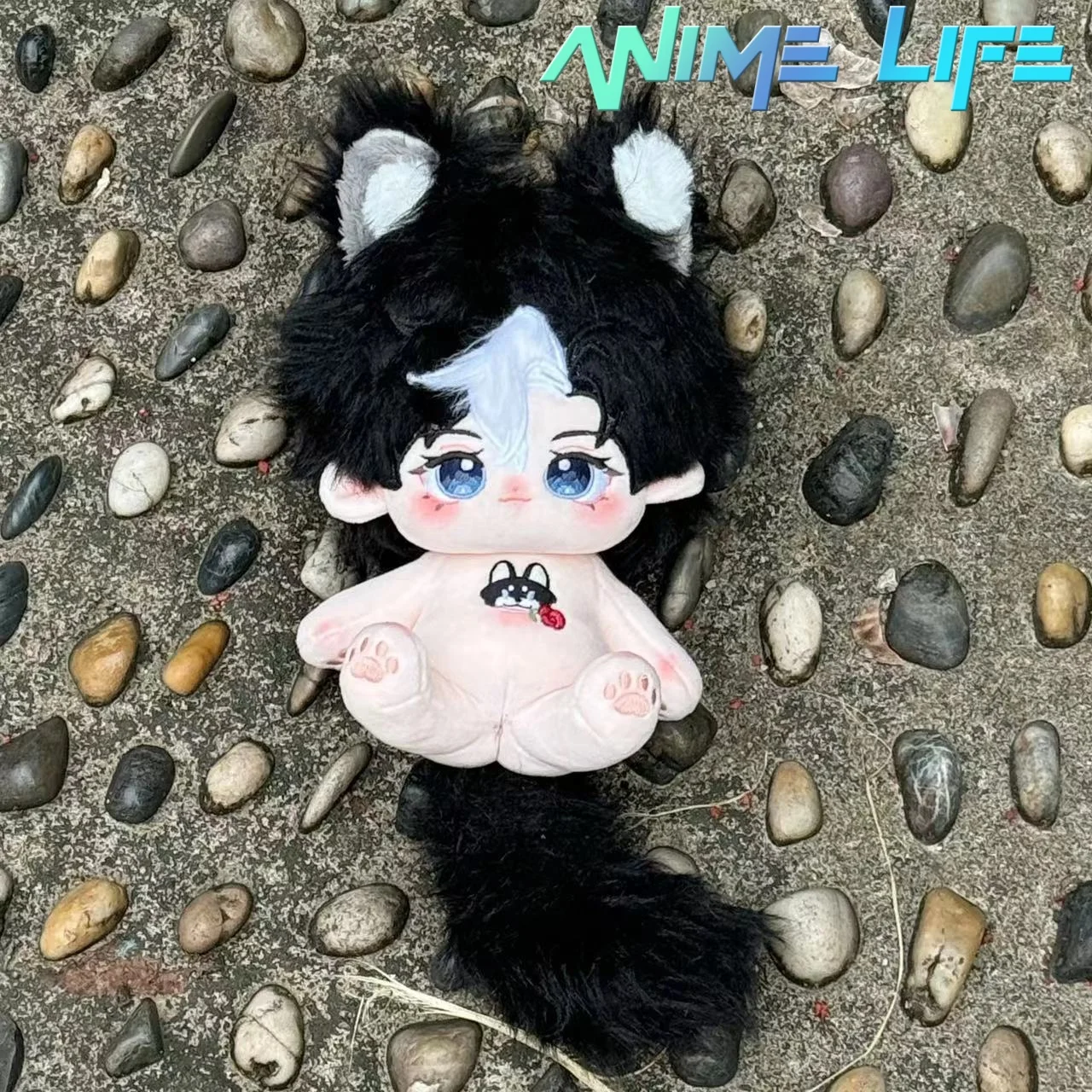 Plushie Monster Husky Dog Puppy Handsome Cool Boy 20cm Doll Toy Body Plush Magnetic Tail Original Cartoon Cosplay W Kids Gift