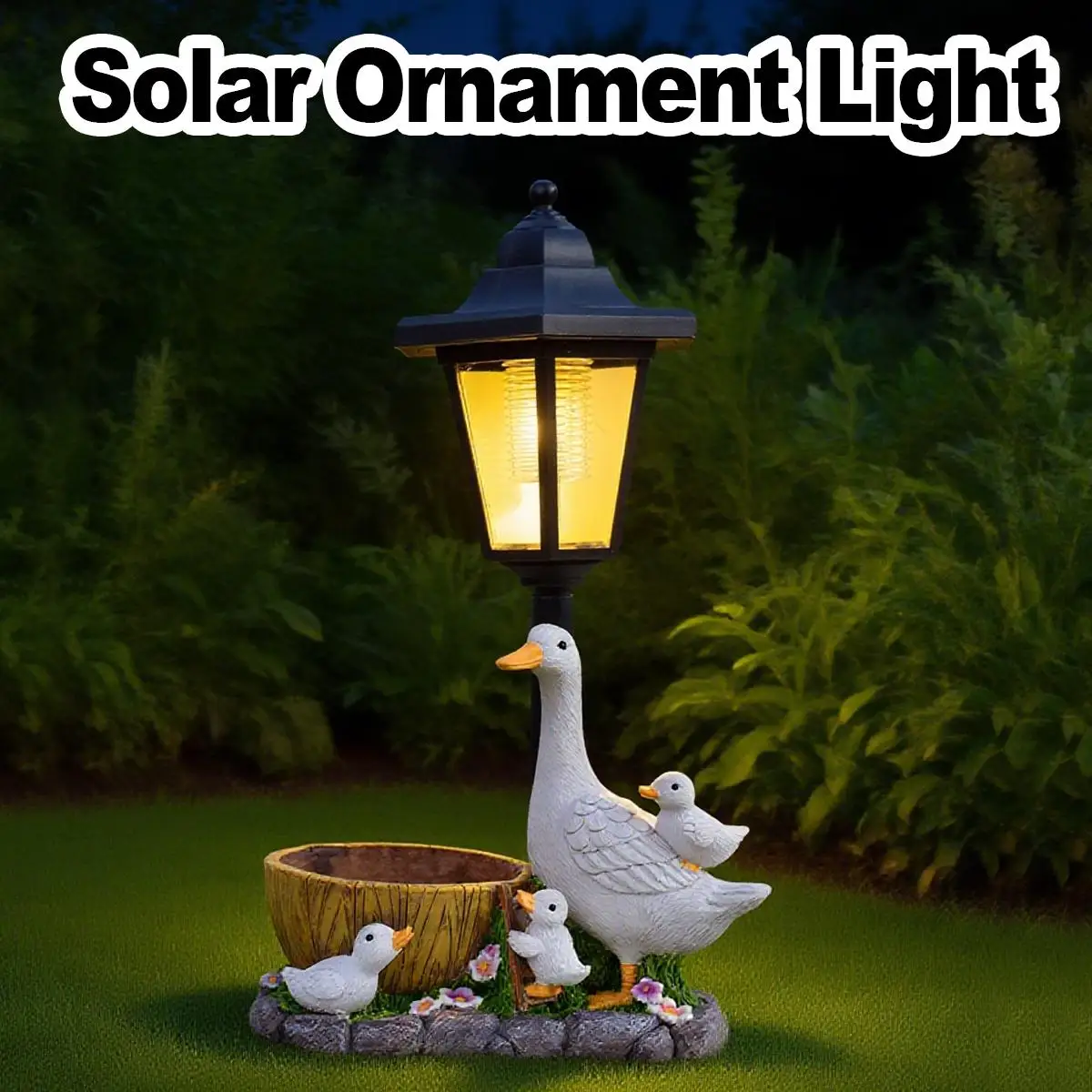 Sechseckige Solarlampe, Wegeleuchte, Hof, Außenstraßenlaternen für Landschaft, Terrasse, Gartenbeleuchtung, dekoratives wasserdichtes Tier
