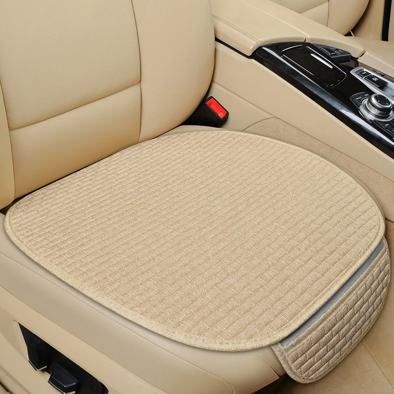 Car Seat Cover Front/ Rear/ Full Set Choose Car Seat Protector Cushion Linen Fabric Car Accessories Universal Size Anti-slip