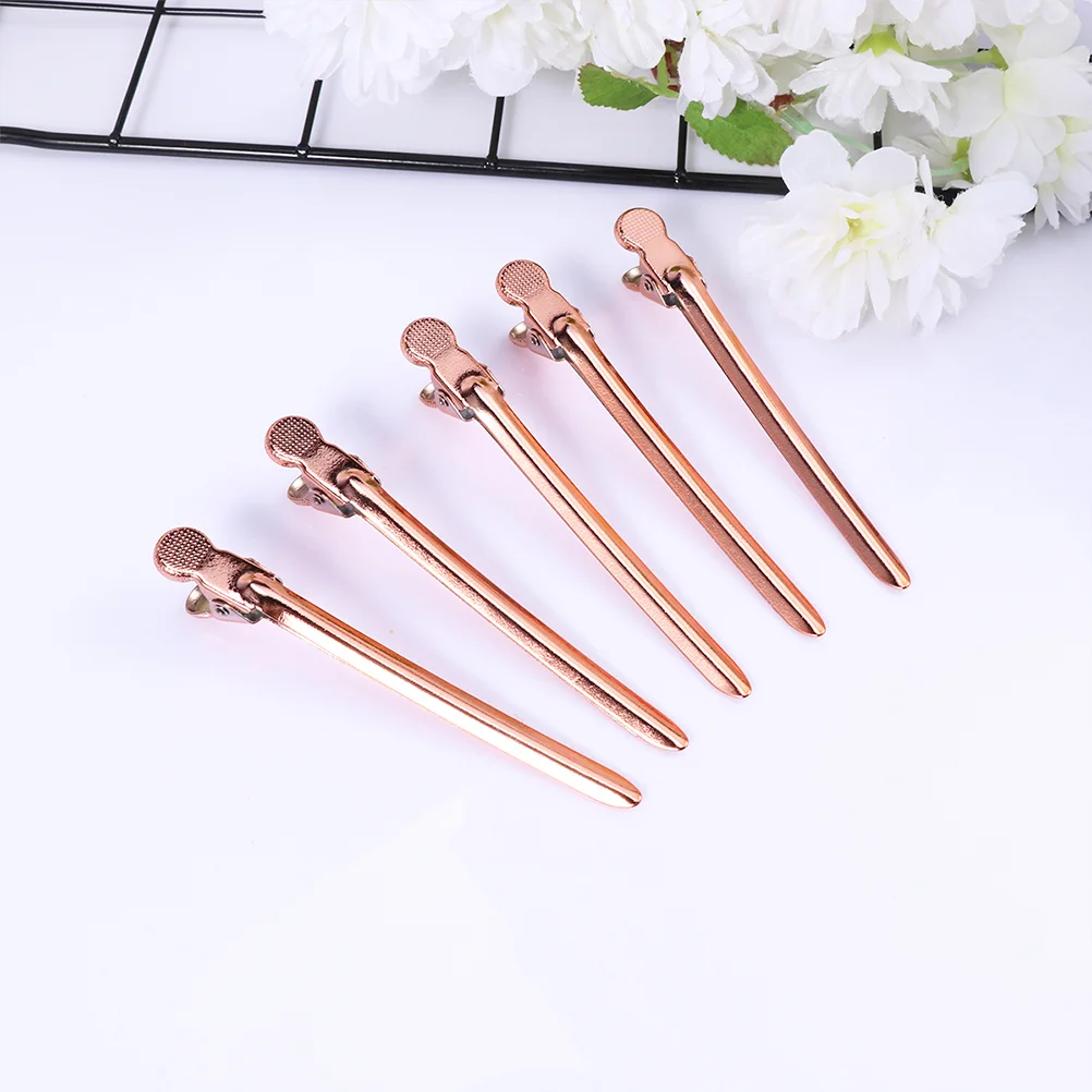 24 Pcs Stainless Steel Hairdressing Partition Clip Pin Salon Clips Folder for Styling Sectioning