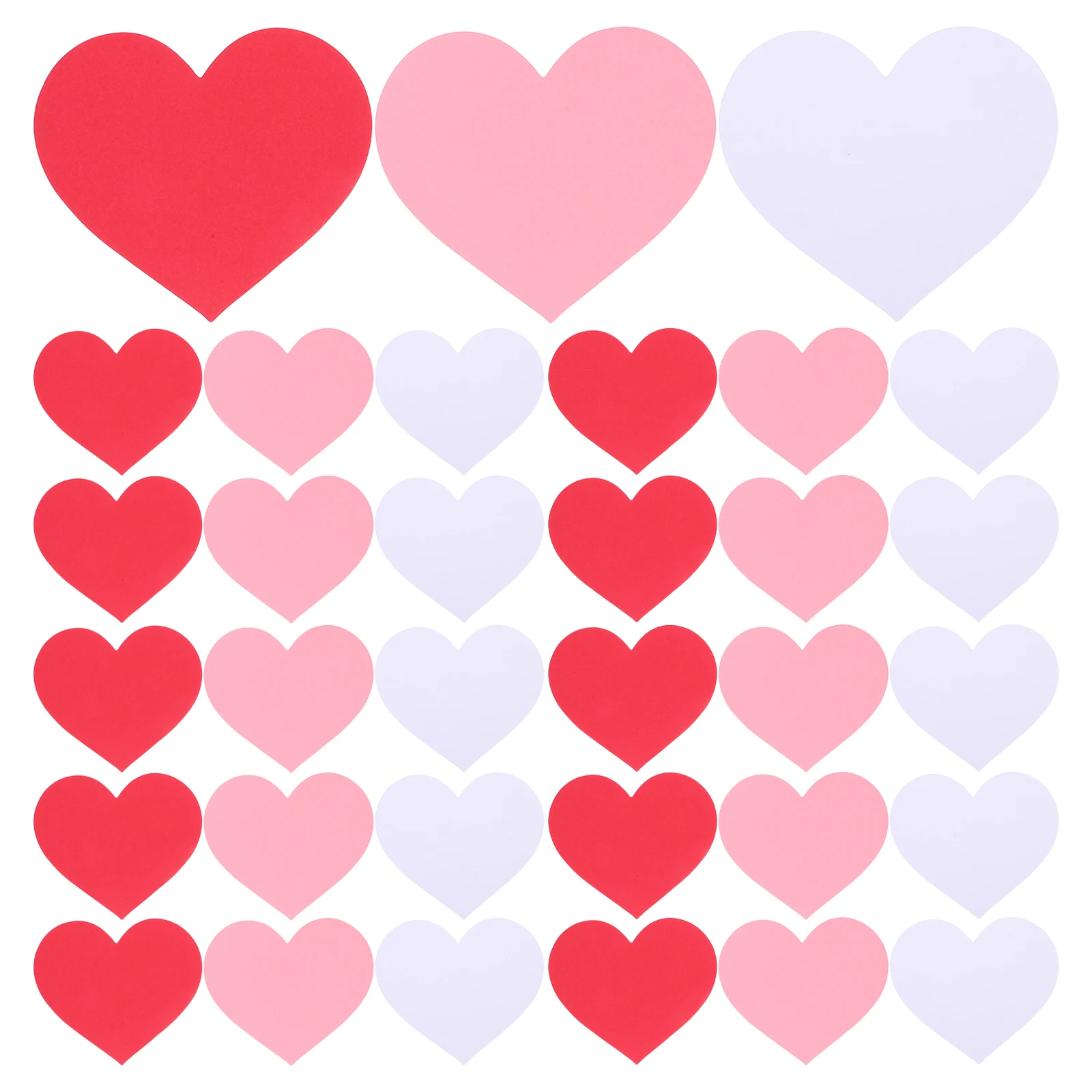 

73pcs Heart Paper Cutouts 6In Double-Sided Cardstock Valentine'S Day Craft For Wall Classroom Decoration Blank Heart Cutout