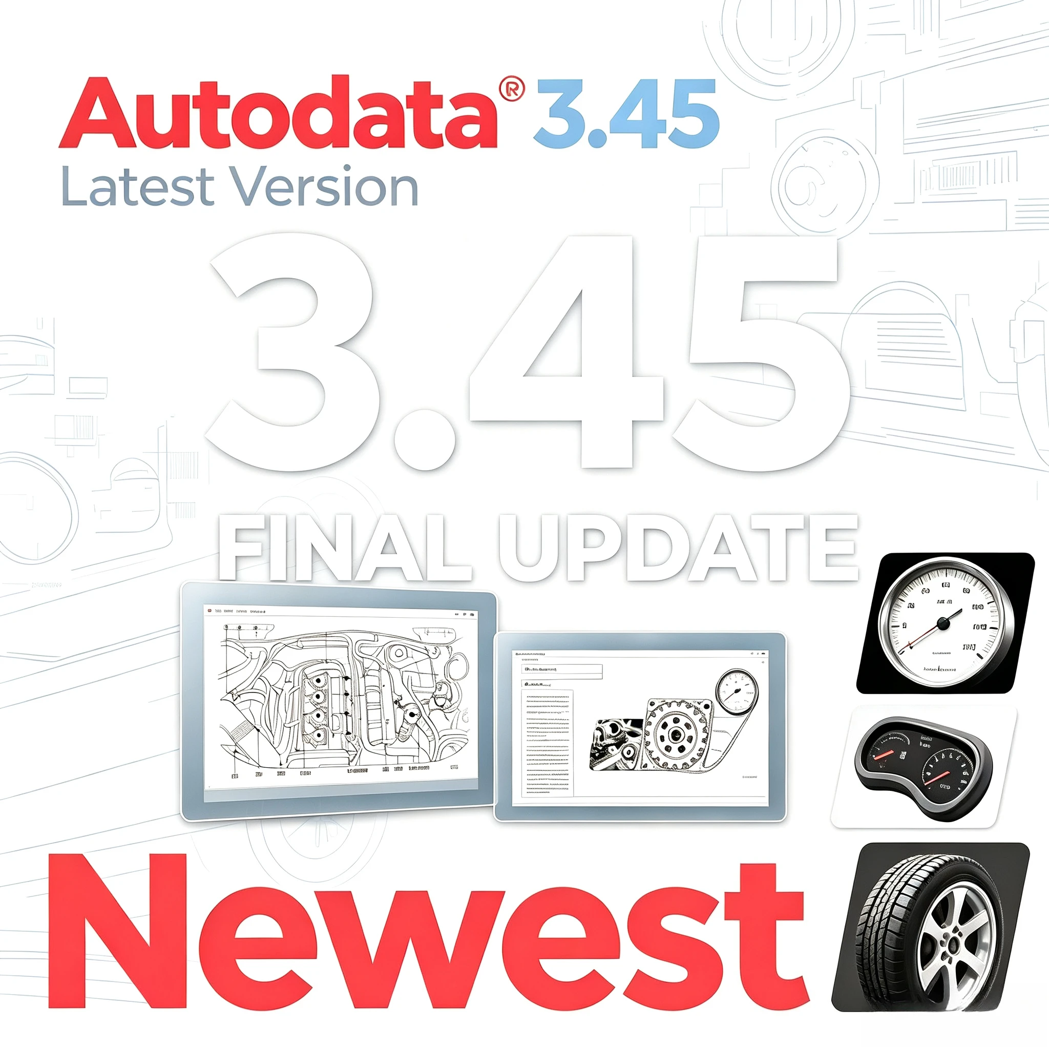 2025 hot Auto Repair Software AUTO DATA 3.45 Wiring Diagrams data with install video AutoData 3.40 Multi-languages CD USB Drive