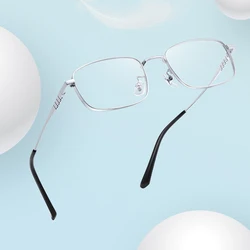 2022 New Pure Titanium Men Eyeglasses Frame Full Rim Square High Quality IP Electronic Plating Material Titanium Optical Glasses