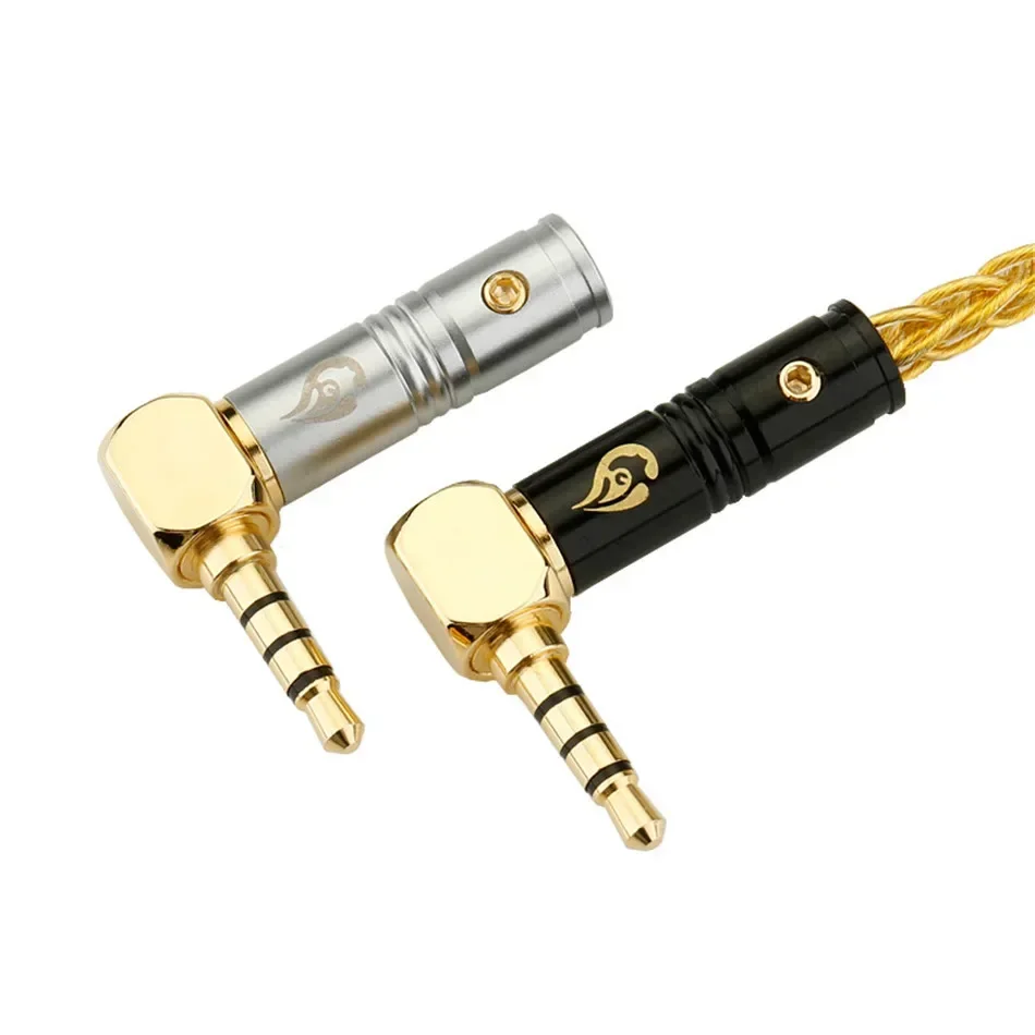 3.5mm Jack 4 polacy wtyk Audio 90 stopni kątowy słuchawki Splice Adapter słuchawki hi-fi Terminal lutowane złoto platerowane złącze