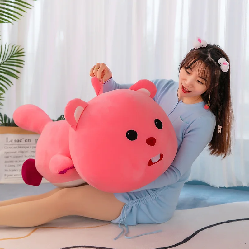 40cm Beaver Plush Toys Dolls Puppet Long Striped Beaver Throwing Pillow Nap Pillow Girl Sleeping Cartoon Stuffed Doll gifts