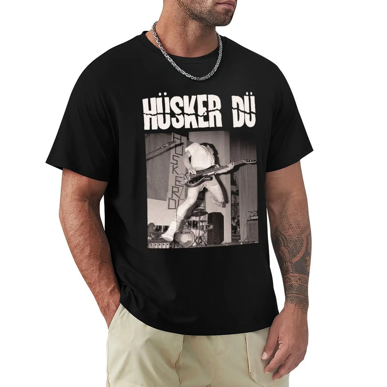Husker Du Vintage T-Shirt Work Style Casual T-Shirt