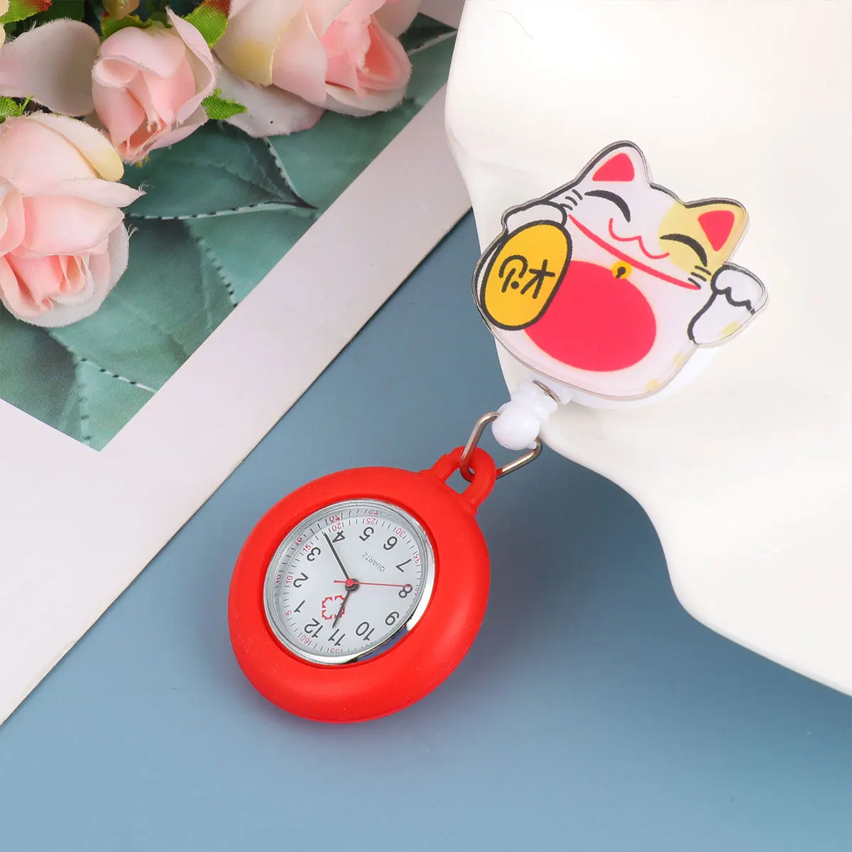 Reloj de enfermera, relojes médicos telescópicos de bolsillo para enfermeras, estudiantes, cronometraje colgante portátil, regalos, reloj de bolsillo para enfermera familiar