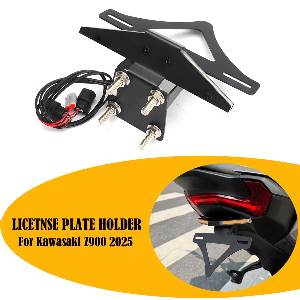

NEW Motorcycle Modification parts license plate holder integrated with turn signal integrated Short tail for Kawasaki Z900 2025