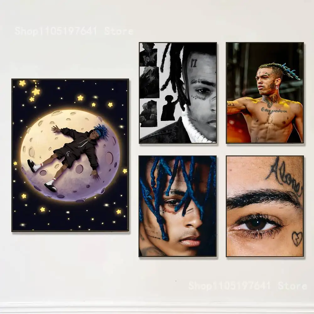 

Rapper X-XXXTentacionS Poster Prints Wall Art Picture Painting Gift Living Room Restaurant Bar Large Dec Sticker