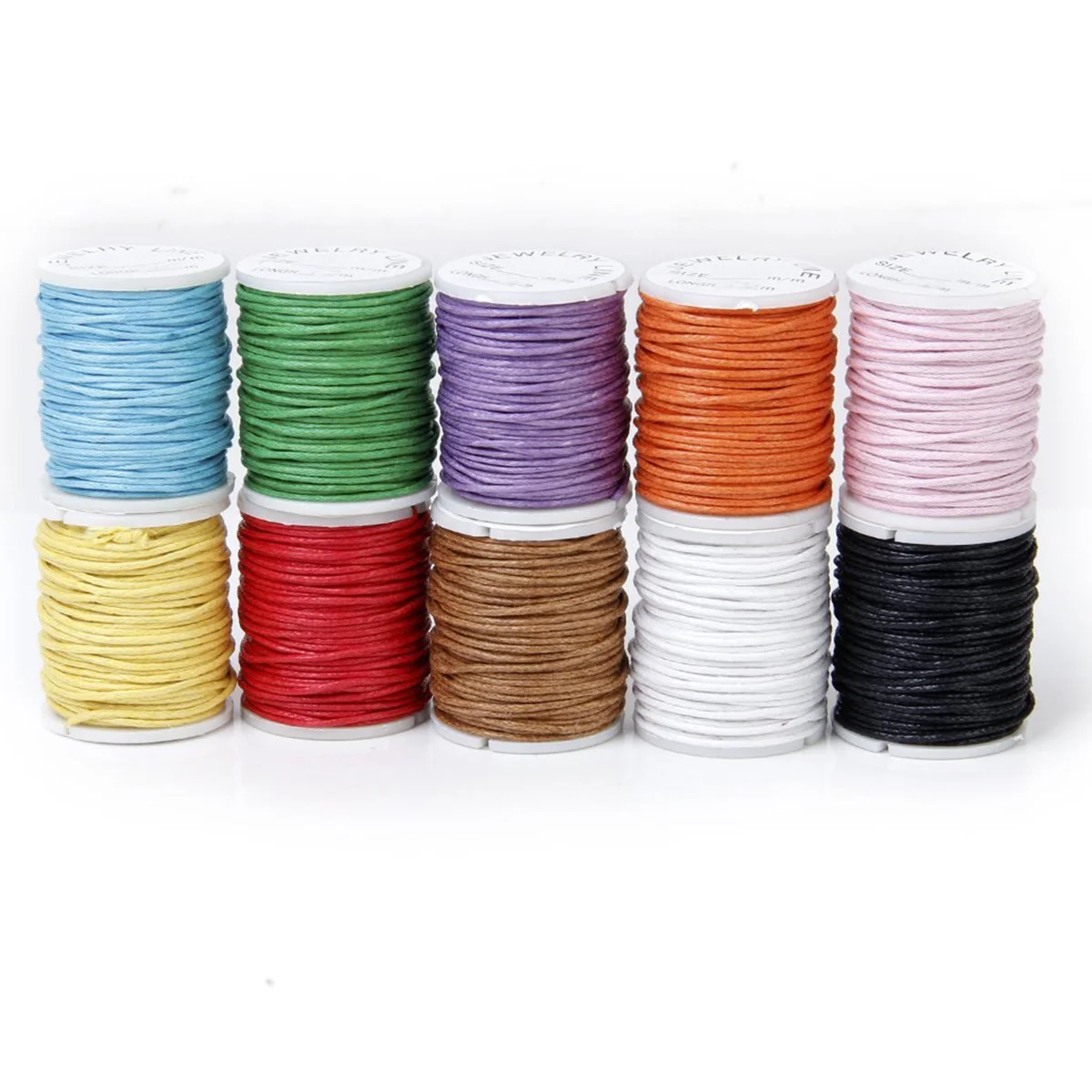 

10pcs 8M 1Mm Waxed Nylon Cord For Jewelry Making Craft String Beading Supplies Flat Wax Polyester Cord Bracelet Necklace