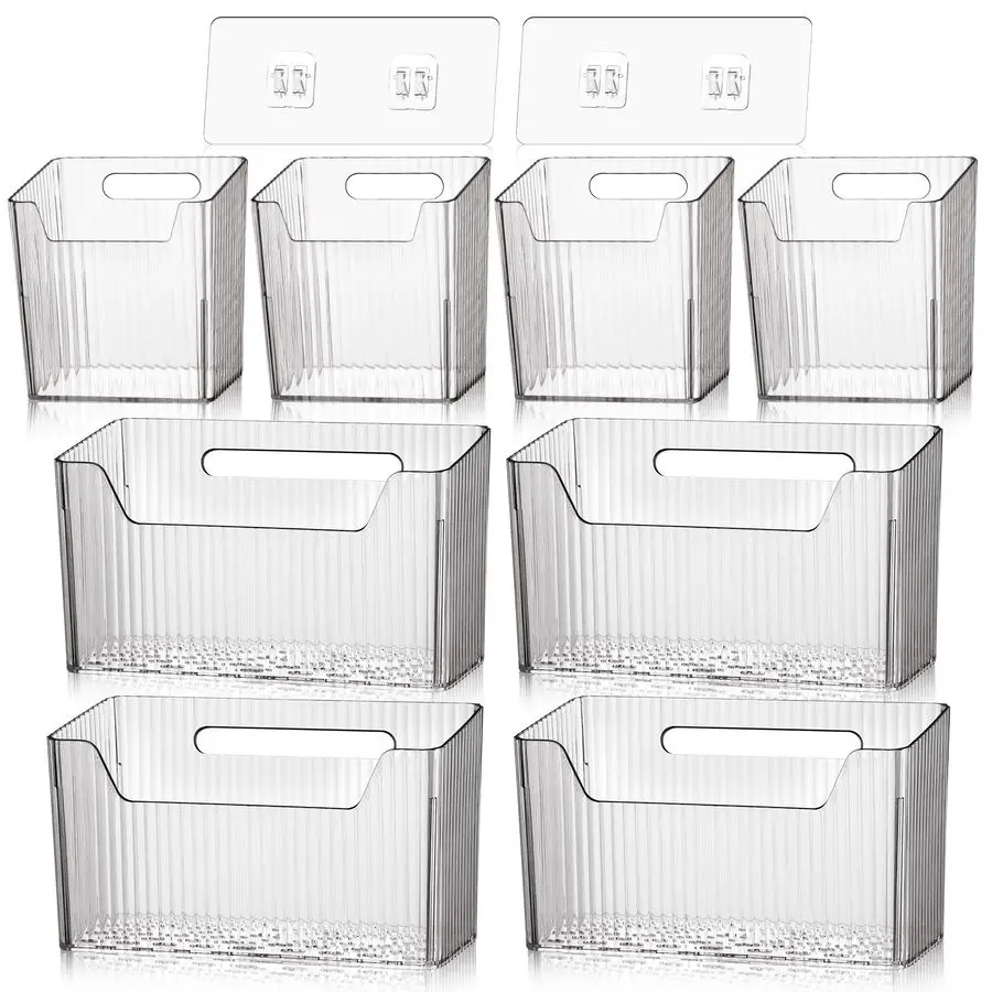 

Pcs Storage Organizer Bins Wall Mounted Organizer Basket Plastic Cabinet Door Bins Stackable Hanging Baskets for Organizing for