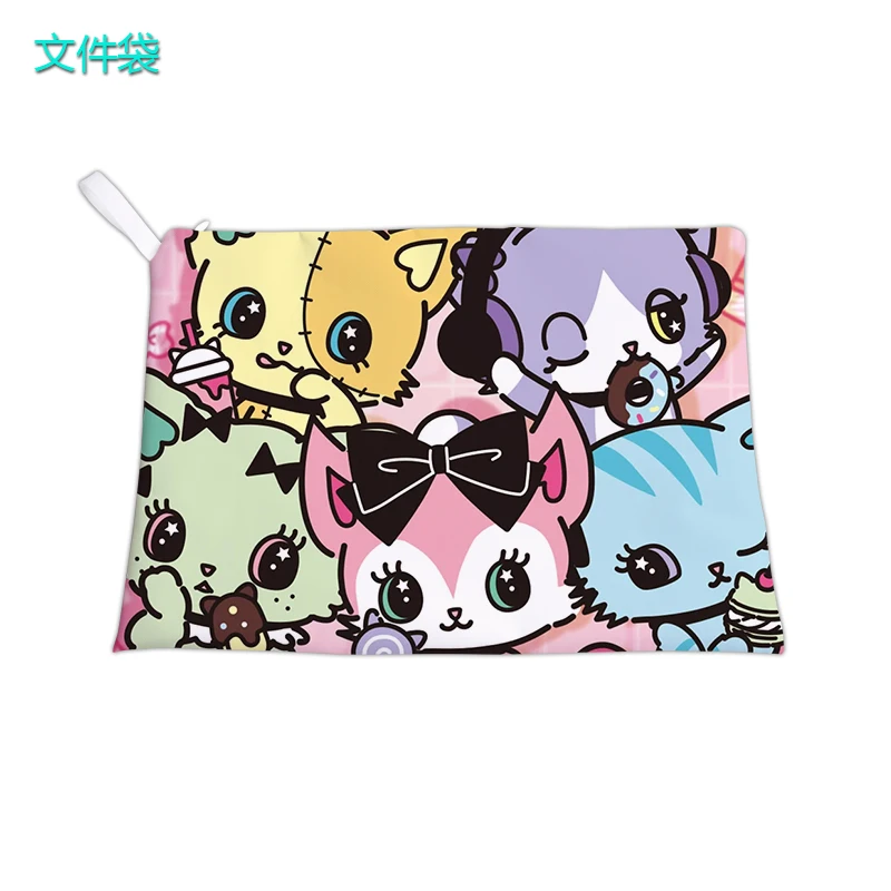 Beatcat 99763 anime personalizado bolsa casual caneta documento saco estudante dos desenhos animados tote crianças unisex