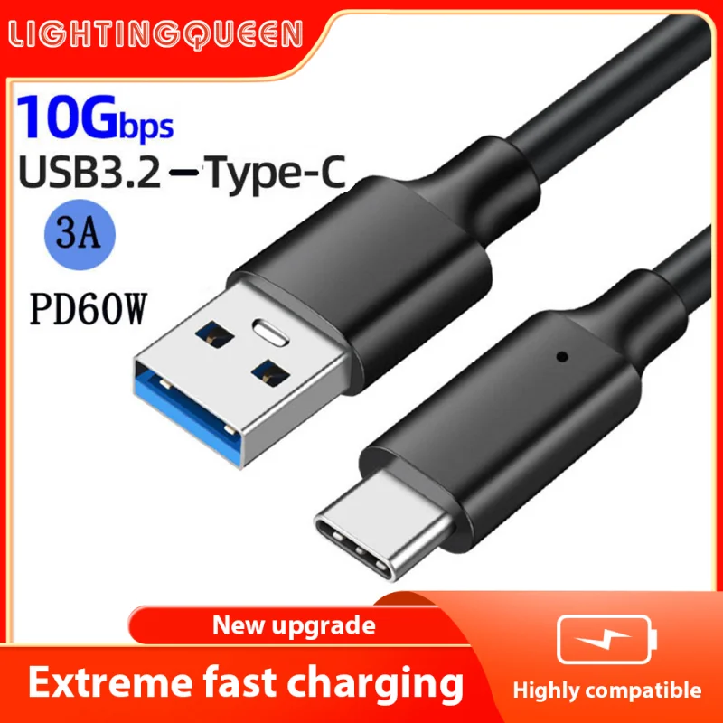 

Кабель Usb 3.2 10 Гбит/с Type-C для передачи данных Usb C Ssd, 60 Вт, 3 А