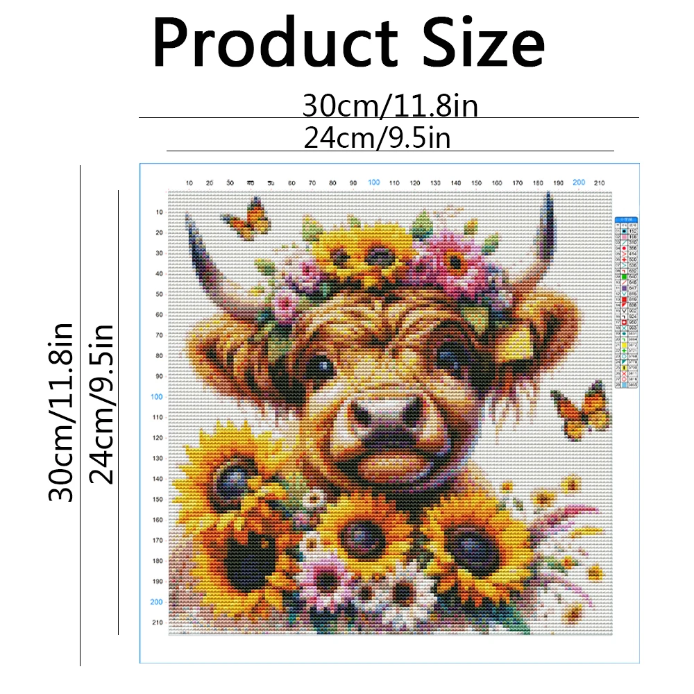Evershine カウントクロスステッチ牛動物デザインプリ - Embroidery Unique Design のレビューと価格