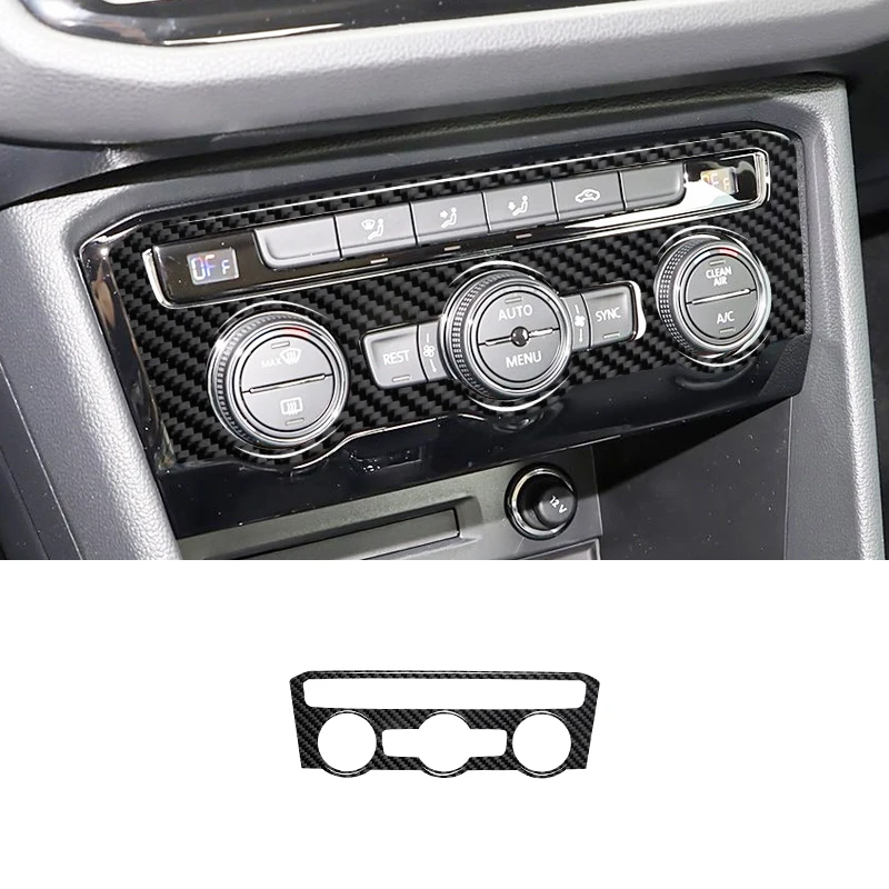 Carbon Fiber For Volkswagen VW Tiguan mk2 headlight switch Knob Gear Shift Box Cover Moulding Trim Decoration Frame Accessories