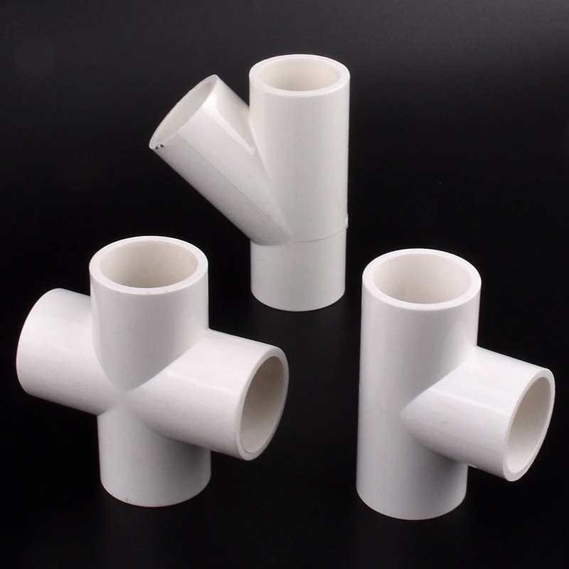 1Pc White 20/25/32/40/50mm PVC Connector Fittings Aquarium Direct Elbow Tee Cross Connector 4-Way 5-Way 6-Way Water Pipe Adapter