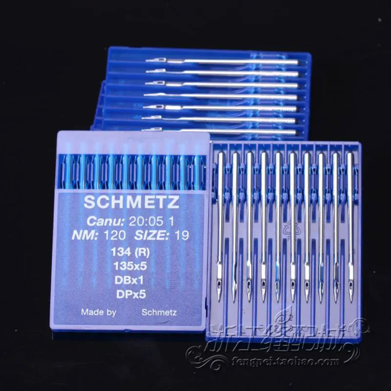 100 sztuk DPx5 16/90 Schmetz 135x5 DB*1 134(R) igły do ​​przemysłowych maszyn do szycia do maszyny z podwójną igłą z dziurką