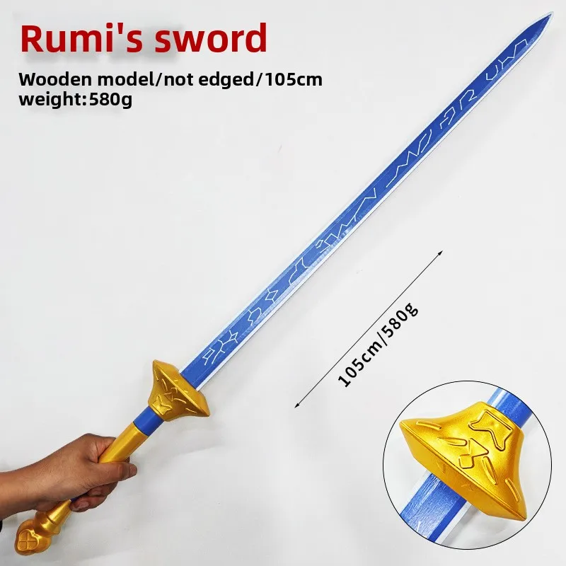 105cm/41.34in Demon Hunters Cosplay Sword PU Samurai Medieval Game Peripherals Party Supplies Collectible Ornaments Holiday Gift