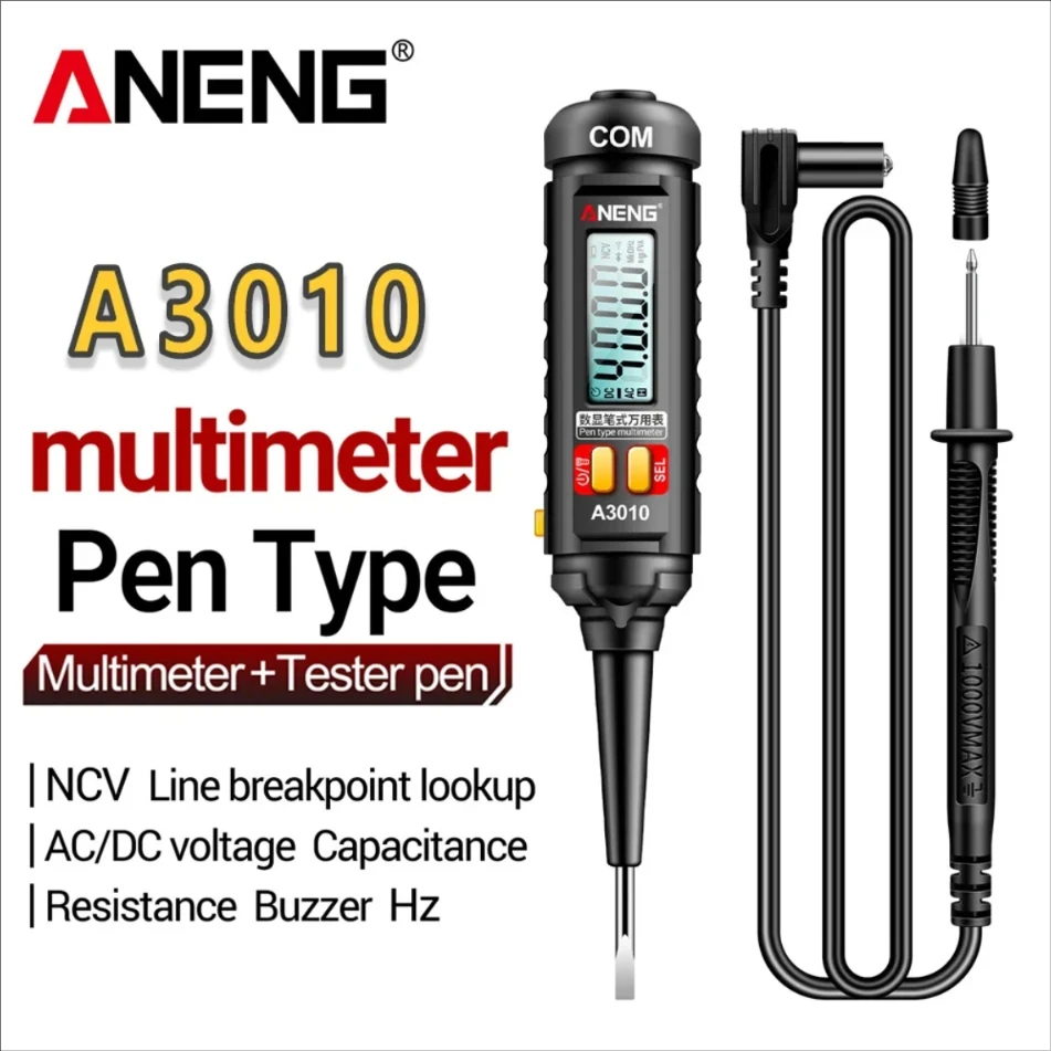 ANENG A3010 4000 Counts Smart Dual Use NCV Voltage Sensing Pen Type Backlight Multimeter Digital Automatic Ranking Tools