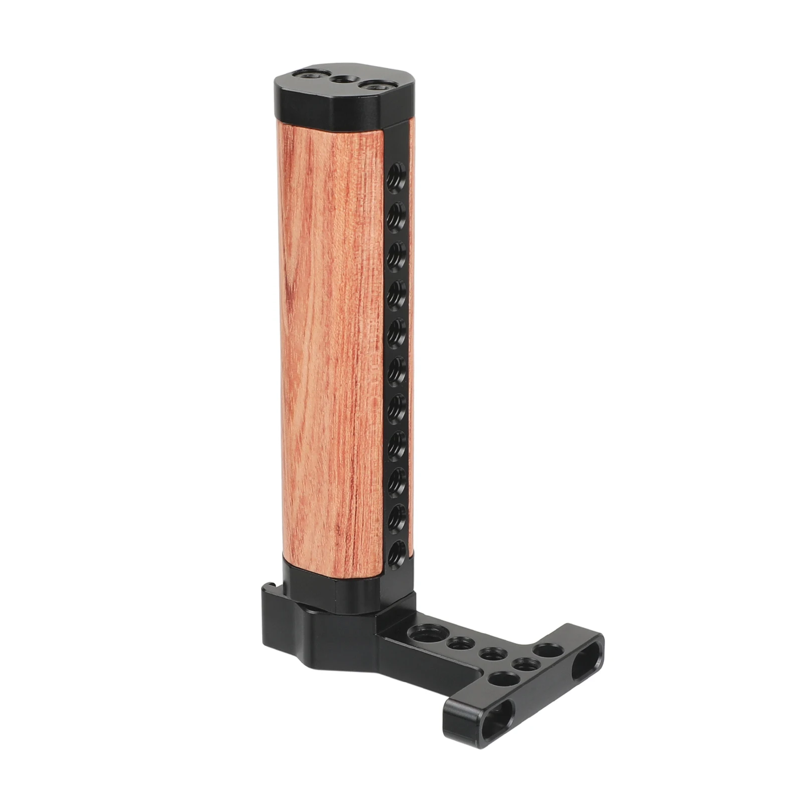 Punho de madeira do punho do queijo da parte superior de hdrig com montagem fria da sapata & 1/4 holes-20 & 3/8 "-16 furos de montagem para gh5, gaiola de 5dmarkii