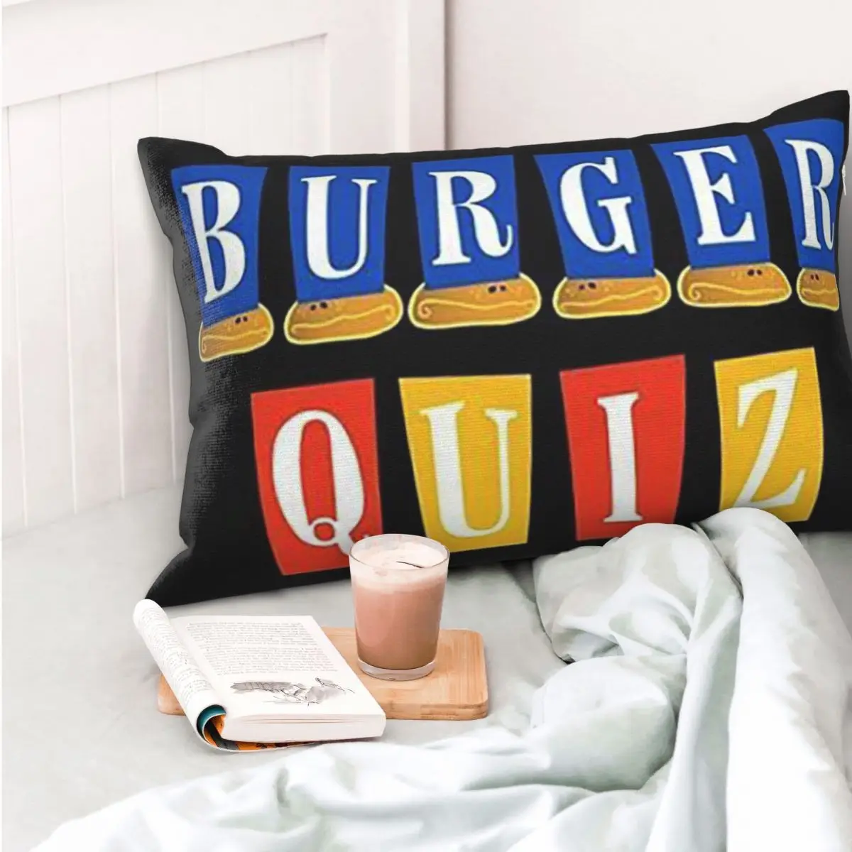 

Наволочка прямоугольная с новым логотипом Burger Quiz, декоративная, для спальни, дома, для комфорта, для декоративной подушки