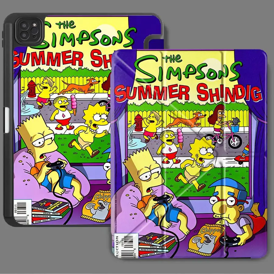 

Simpsons Summer Gaming Tablet Case For iPad Pro 11th 10th 9th 8th 7th 12.9inch Mini 6 7 Pro 2025 Air 4 5 M3 M2 M4 11inch Holder